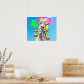 Geit met feestartikels poster (Keuken)