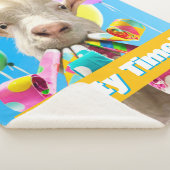 Geit met feestartikels sherpa deken (3/4)