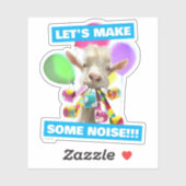 Geit met feestartikels sticker (Vel)