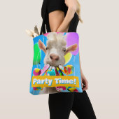 Geit met feestartikels tote bag (Dichtbij)