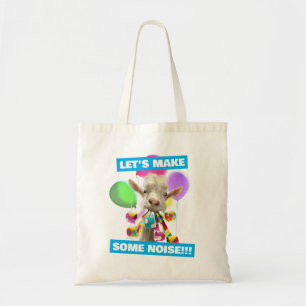 Geit met feestartikels tote bag