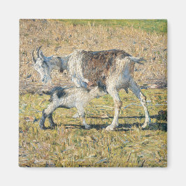 Geit met jong (van Segantini) Magneet