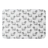  geit met leder Antiek kunst KLANT BG-KLEUR Badmat (Voorkant)