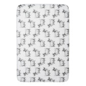  geit met leder Antiek kunst KLANT BG-KLEUR Badmat (Voorkant Verticaal)