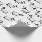  geit met leder Antiek kunst KLANT BG-KLEUR Cadeaupapier (Hoek)