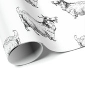  geit met leder Antiek kunst KLANT BG-KLEUR Cadeaupapier (Rol Hoek)