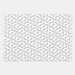 geit met lederkunst, aangepast op ACHTERGROND Inpakpapier Vel