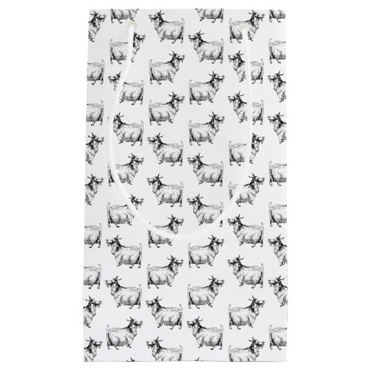  geit met lederkunst, aangepast op ACHTERGROND Klein Cadeauzakje (Voorkant)