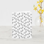 geit met lederkunst, maatwerk kaart (Gele Bloem)