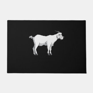 Geit met medisch gezichtsmasker deurmat