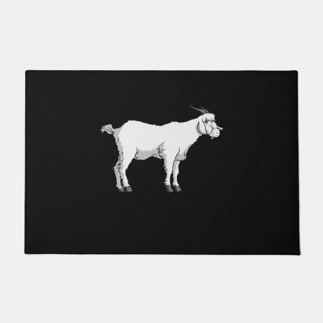 Geit met medisch gezichtsmasker deurmat (Voorkant)