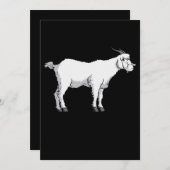 Geit met medisch gezichtsmasker save the date (Voorkant / Achterkant)