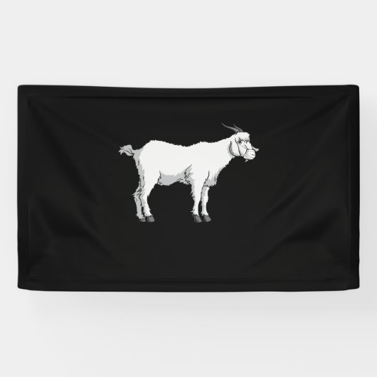 Geit met medisch gezichtsmasker spandoek (Horizontaal)