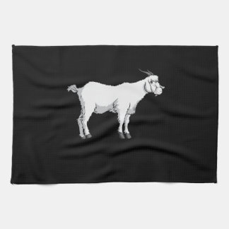 Geit met medisch gezichtsmasker theedoek