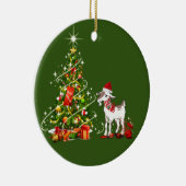 Geit met Petten kerstmis Keramisch Ornament (Rechts)
