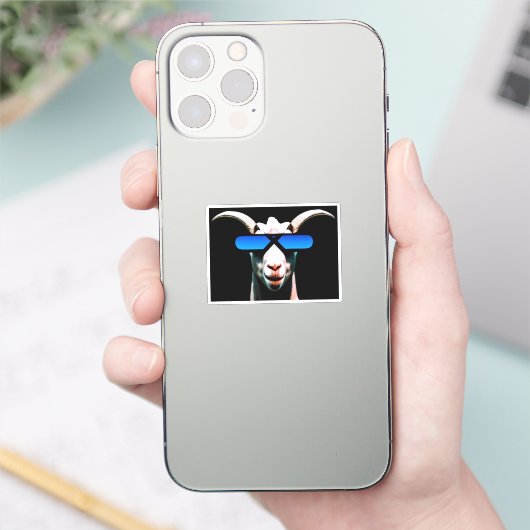 Geit met zonnebril Sticker (Telefoon)