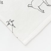 geit minimalistisch boerderij dierpatroon fleece deken (Hoek)