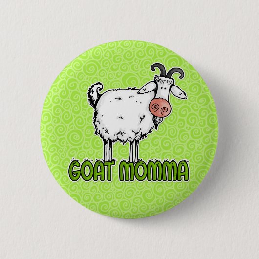 geit momma ronde button 5,7 cm (Voorkant)