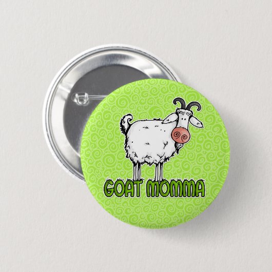 geit momma ronde button 5,7 cm (Voorkant /achterkant)