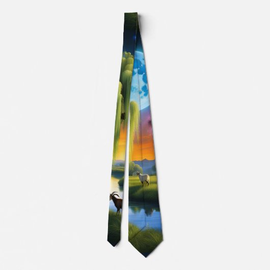 Geit onder de wilgenboom stropdas (Achterkant)