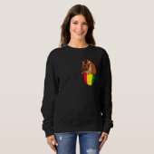 Geit Pocket Juneteenth Cute Melanin Pride African Trui (Voorkant volledig)
