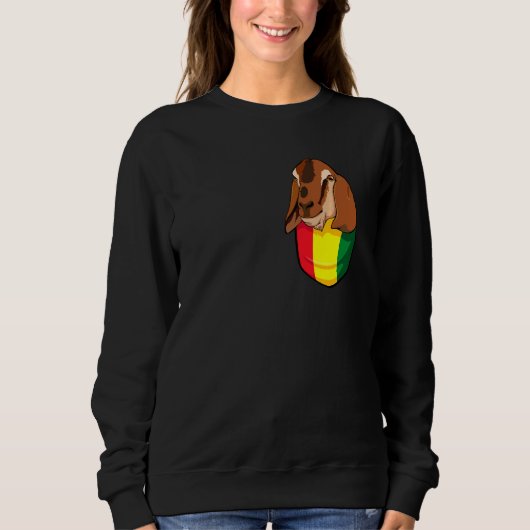 Geit Pocket Juneteenth Cute Melanin Pride African Trui (Voorkant)