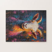Geit Pop Art Oil schilderstijl Legpuzzel (Horizontaal)