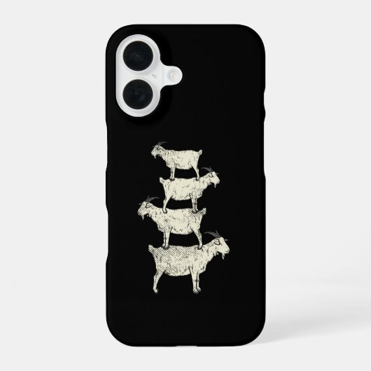 Geit Retro iPhone 16 Hoesje (Achterkant)