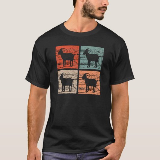 Geit Retro Vintage T-shirt (Voorkant)