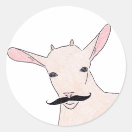geit ronde sticker