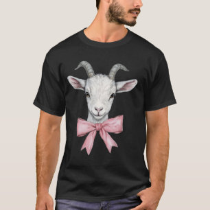 Geit Roze Coquette Strik Delicate Lint Mooie Boerd T-shirt