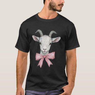Geit Roze Coquette Strik Sierlijk Lint Schattige B T-shirt