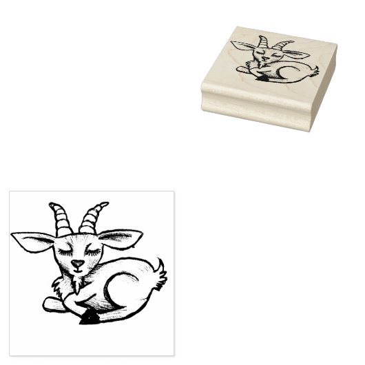 Geit rubberstempel (Gestempeld)