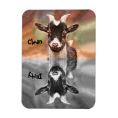 Geit Schattige Funny Clean Dirty Vaatwasser Magneet (Verticaal)