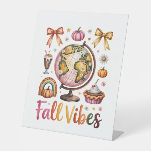 Geit Shirt Country Pumpkin Reclamebord Met Voetstuk (Voorkant)