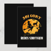 Geit Shotgun Enge Halloween Kaart (Voorkant / Achterkant)
