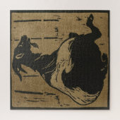 Geit - Square Animals Illustratie Jigzaag Puzzle Legpuzzel (Verticaal)