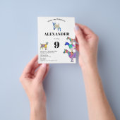 Geit Thema Leuk Verjaardagsfeest Budget Flyer (Hand)