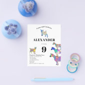 Geit Thema Leuk Verjaardagsfeest Budget Flyer (Enkel)