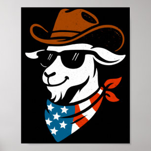 Geit usa patriottische 4 juli grappige geit poster