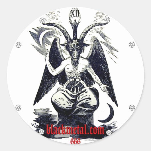 Geit van Mendes Ronde Sticker (Voorkant)