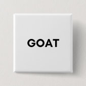 geit vierkante button 5,1 cm (Voorkant)