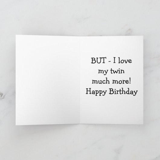 GEIT VOOR DE VERJAARDAG VAN DE TWEELING HOUDT VAN  KAART (Binnen)