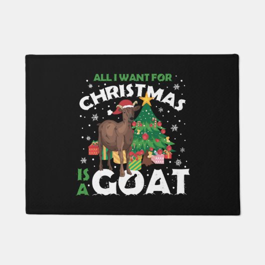Geit voor kerstcadeau deurmat (Voorkant)
