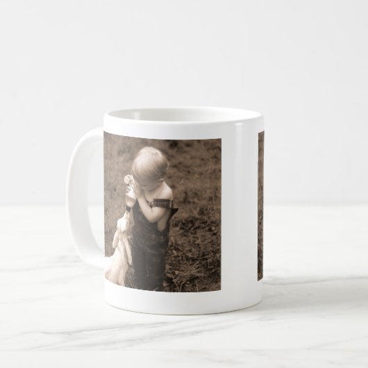 Geit voor kindervoeding koffiemok (Voorkant links)