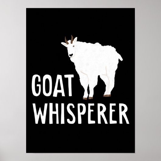 Geit Whisperer Funny Goat Boerderij Tshirt Pet Goa Poster (Voorkant)