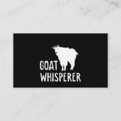 Geit Whisperer Funny Goat Boerderij Tshirt Pet Goa Visitekaartje (Voorkant)
