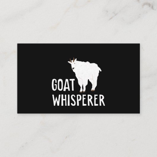 Geit Whisperer Funny Goat Boerderij Tshirt Pet Goa Visitekaartje (Voorkant)