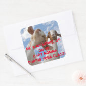 Geit Yoga Wijze Cracks Vierkante Sticker (Envelop)