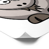 Geitafdruk - Cartoon Afbeelding - Poster (Hoek)